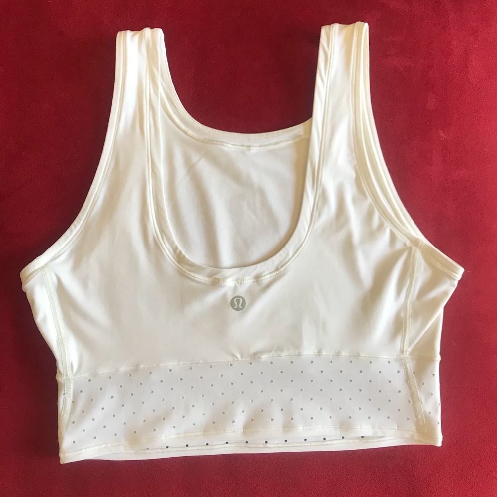 Lululemon White Size 6 Mind over Miles crop